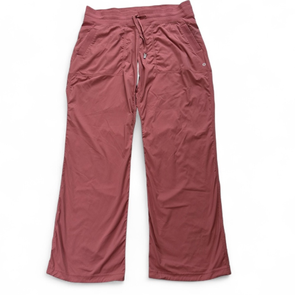 Lululemon Dance Studio Full Length Pants Size 14 Pink Brier Rose Rare